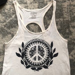 Juicy Couture size petite peace yoga tank top